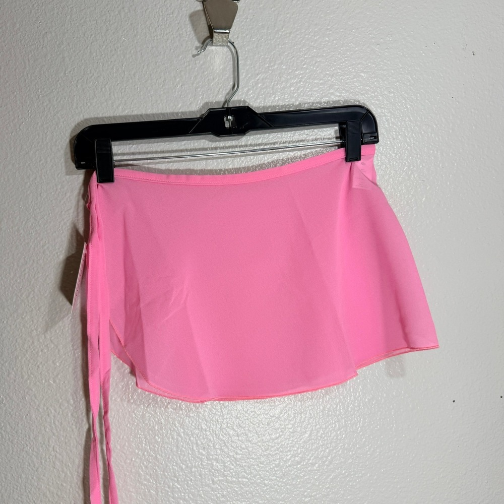 Weissman Pink Georgette Tie Waist Wrap Skirt S12472 Girls XSC 4-5 Dancewear